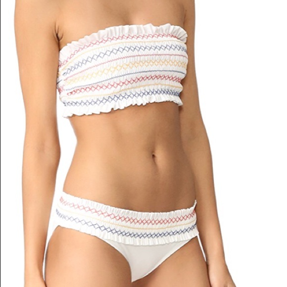 white tube top bathing suit